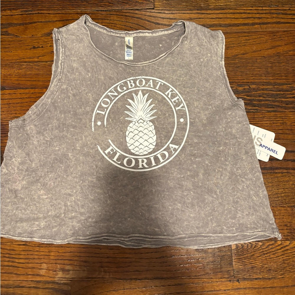 Gray Longboat Key Florida Crop Top